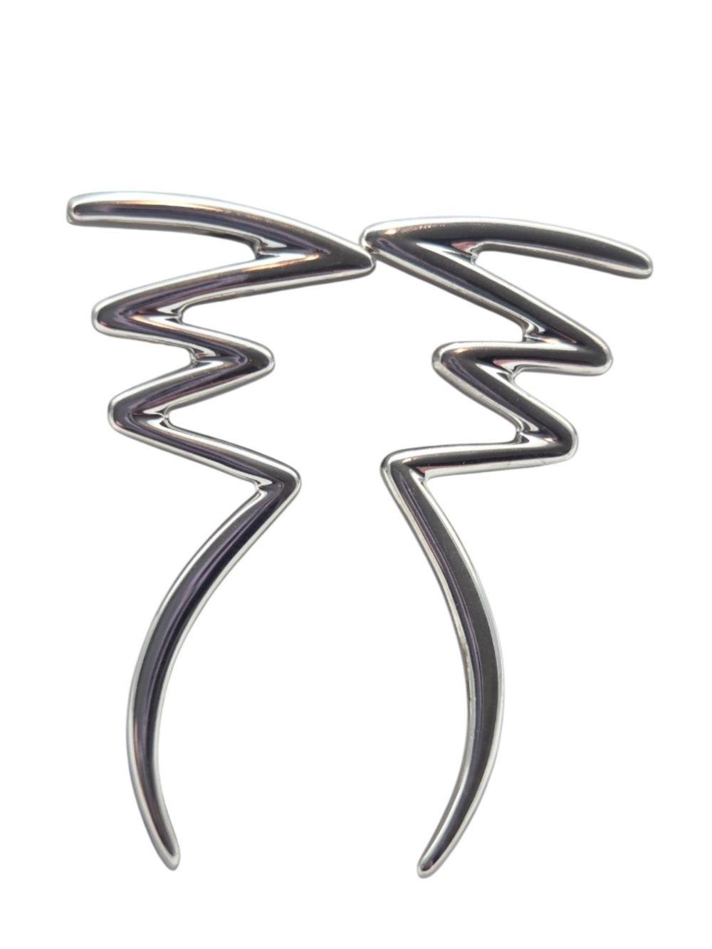 Tiffany & Co. Sterling Silver Scribble Zig Zag Earrings #24758